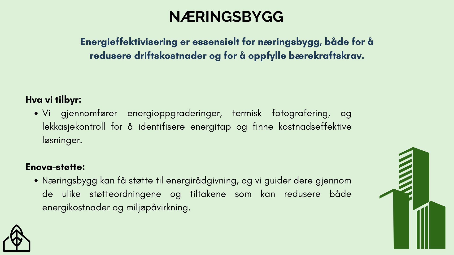 Pakkeinformasjon: næringsbygg